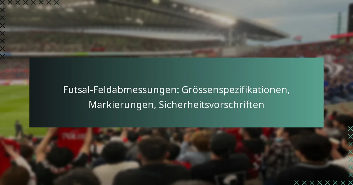 Futsal-Feldabmessungen: Grössenspezifikationen, Markierungen, Sicherheitsvorschriften